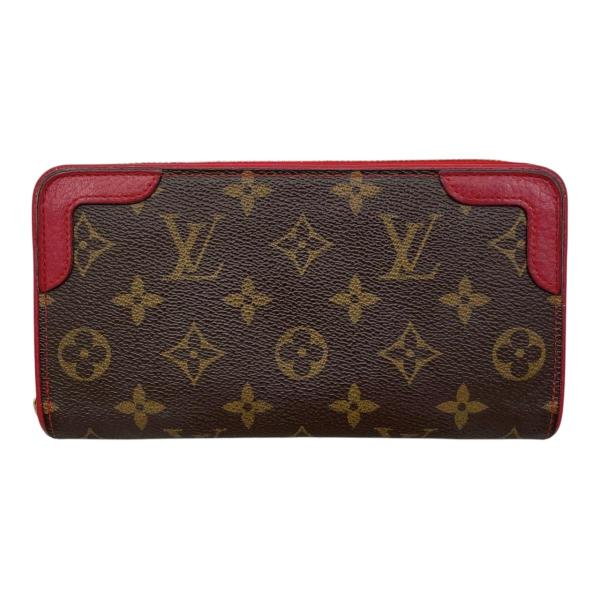 ルイヴィトン 長財布 ジッピーウォレット レティーロ M61854 モノグラム スリーズ レッド LOUIS VUITTON