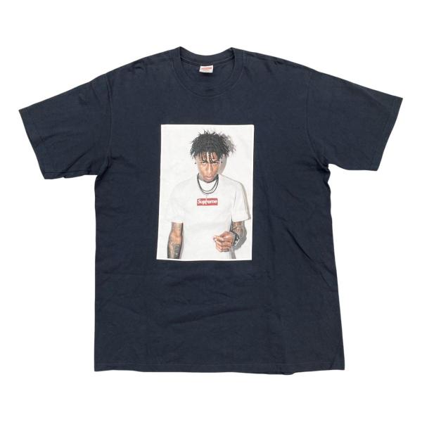 シュプリーム 半袖Tシャツ NBA ヤングボーイ XLサイズ コットン ロゴ ネイビー NBA youngboy tee Supreme