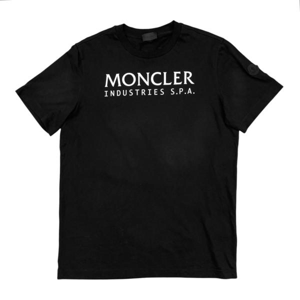 モンクレール 半袖Tシャツ ロゴプリント J20918C00014 89A17 Sサイズ コットン ブラック SS T-SHIRT MONCLER
