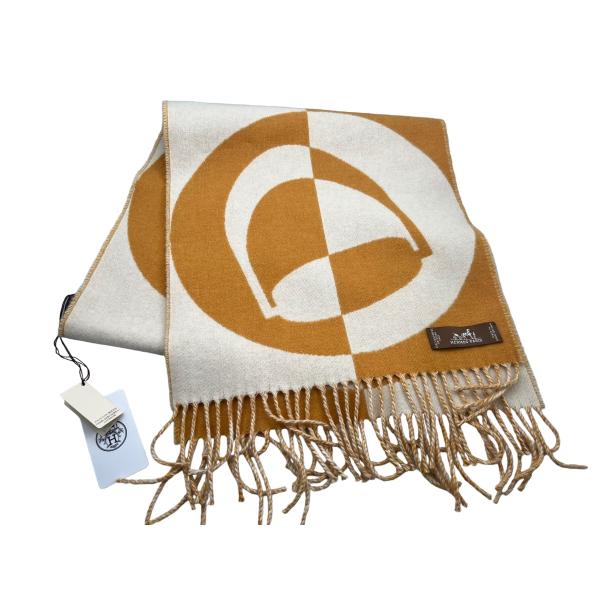 エルメス HERMES マフラー ストール カザック・チャームズ カシミヤ  