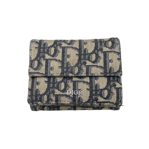 ⭐️美品⭐️ クリスチャンディオール オブリーク ジャガード 二つ折り財布 Christian Dior ディオール ジップウォレット オブリーク ジャ