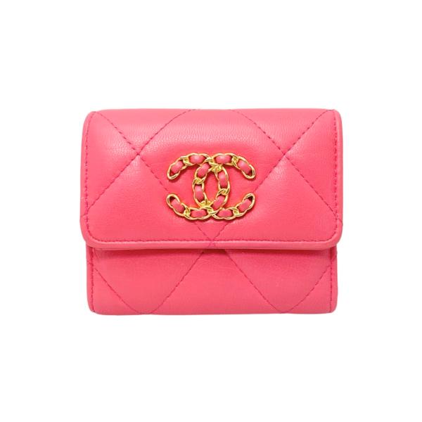 CHANEL シャネル19 3つ折り財布 スモールフラップウォレット
