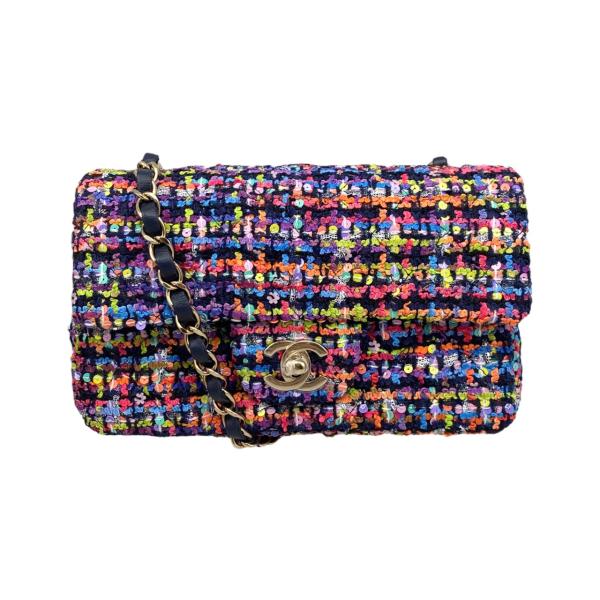 CHANEL CC_ミニクラシックフラップバッグ ウールツイード CHANEL CC_ミニクラシックフラップバッグ ウールツイード