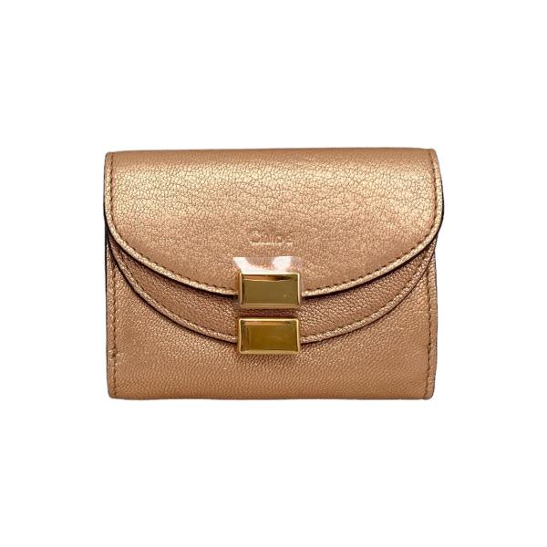 新品未使用　箱付き　Chloe クロエ　折り財布　三つ折り　ロゴグラム　イエロー Chloe クロエ chloe 財布 三つ折り財布 CHC21WP946 F57 ソフト