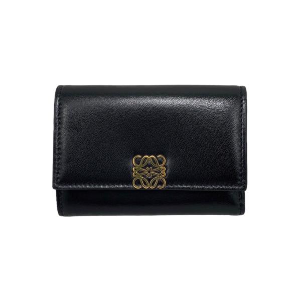 【美品】【巾着付き】LOEWE ロエベ パファーアナグラムバーティカルウォレット パファー アナグラム バーティカル ウォレット スモール（シャイニー