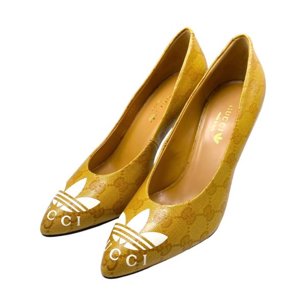 GUCCI GGロゴアイボリーヒールローファーパンプス GUCCI GGロゴアイボリーヒールローファーパンプス GUCCI GGロゴ