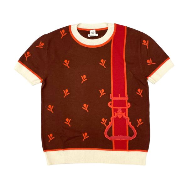 HERMES（エルメス） 半袖セーター エトリエ刺繍 ショートスリーブ