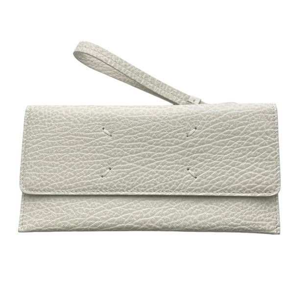 新品 メゾンマルジェラ レザー がま口  パース ホワイト ケース 財布 新品 メゾンマルジェラ レザー がま口 パース ホワイト ケース 財布