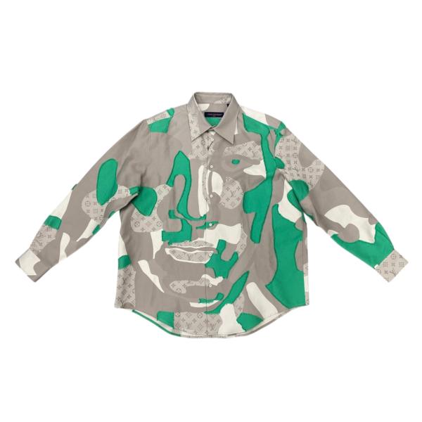 Louis Vuitton 半袖オリーブグリーンワンピース 2色展開】「Emerald Motel」ストライプ スクエアネック 半袖