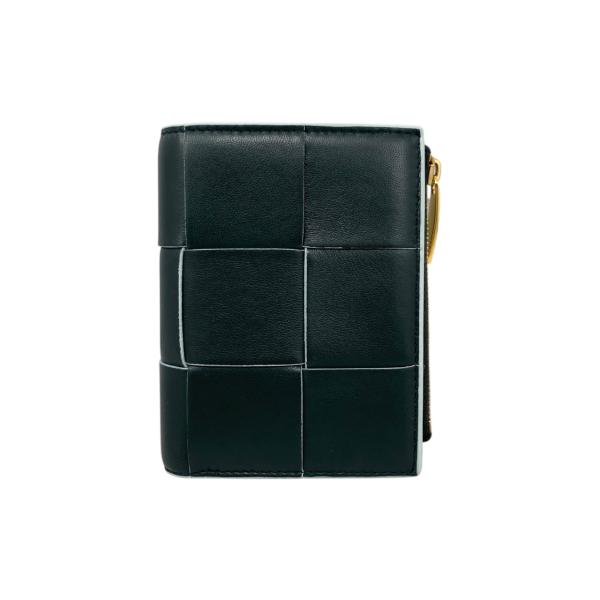 現行品✨ボッテガヴェネタ 折り財布 カセット バイカラー 黒×白 レザー BOTTEGA VENETA ボッテガヴェネタ 2つ折り財布 スモールセット