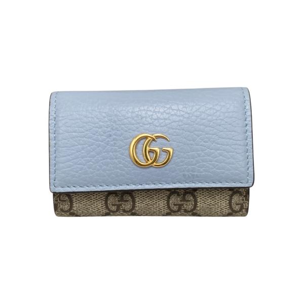 GUCCI グッチ 6連キーケース GGマーモント 456118 バイカラー
