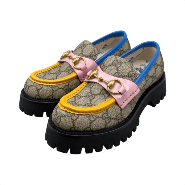 GUCCI（グッチ） ローファー GGスプリーム ビー刺繍 727170 34サイズ