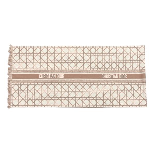 Christian Dior ロゴ入りマフラー ベージュ Christian Dior ロゴ入りマフラー ベージュ