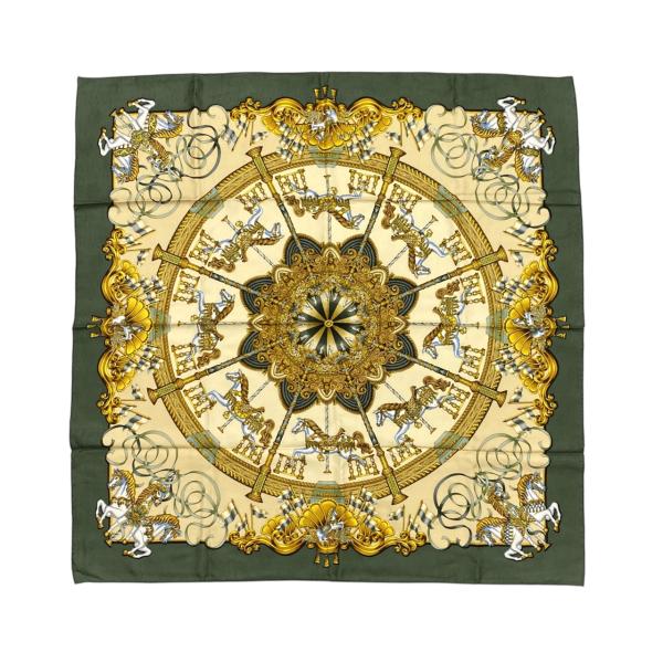 HERMES エルメス シルクスカーフ カレ90 ルナパーク メリーゴーランド