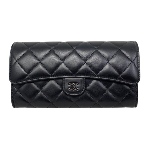 CHANEL マトラッセ　長財布 黒 楽天市場】【中古】 シャネル マトラッセZIP長財布 レディース