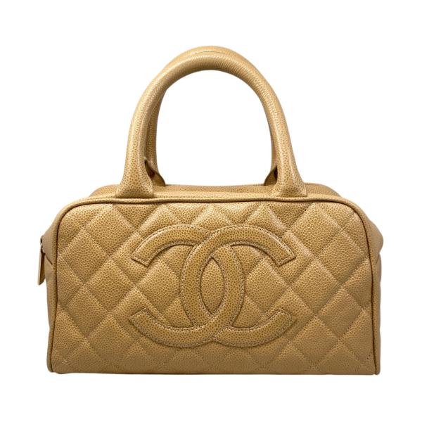 CHANEL シャネル　キャビアスキン　ボストンバッグ　マトラッセ　ゴールド金具 CHANEL シャネル ボストンバッグ 旅行バッグ キャビアスキン 2