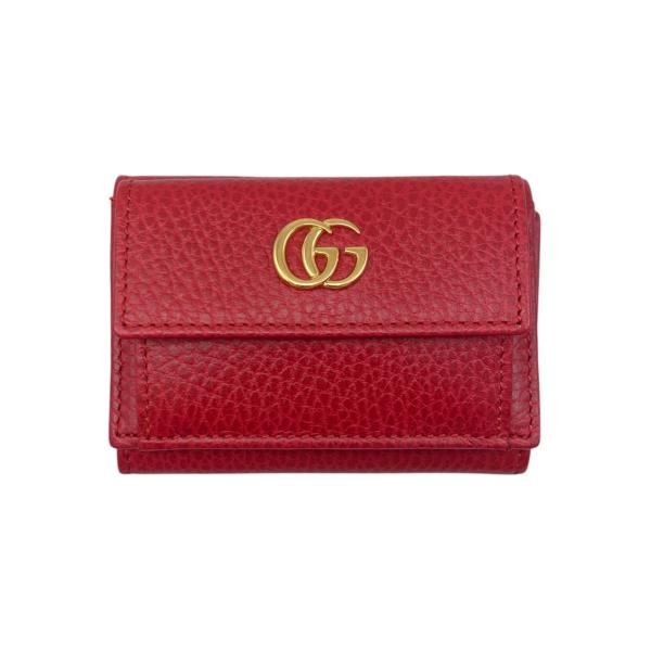 GUCCI レザー三つ折り財布 GUCCI（グッチ） 3つ折り財布 コンパクトウォレット 523277 レザー
