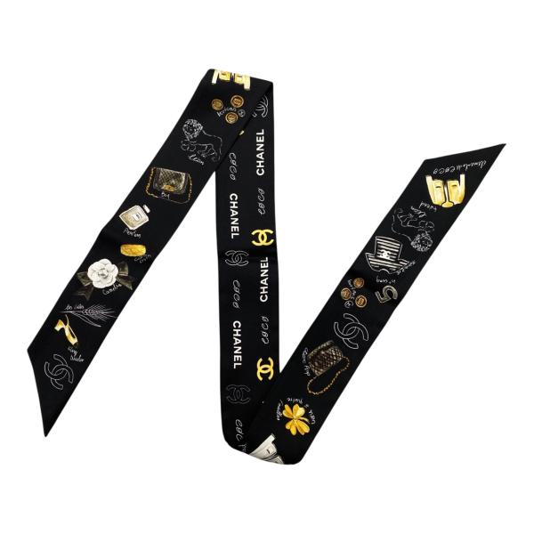 CHANEL シャネル シルクスカーフ ヘアバンド AA9039 ココマーク