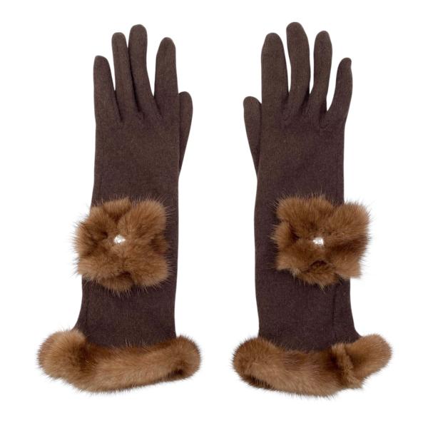 LOUIS VUITTON ルイヴィトン 手袋 ミンク グローブ M74274 カシミヤ