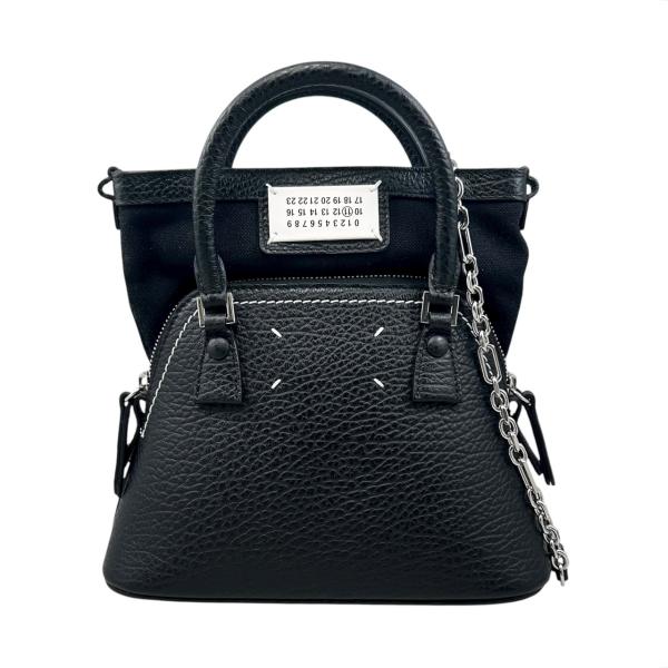 美品 メゾンマルジェラ マイクロ ショルダーバッグ 56WG0081 ブラック Maison Margiela（メゾンマルジェラ） ハンドバッグ ショルダーバッグ