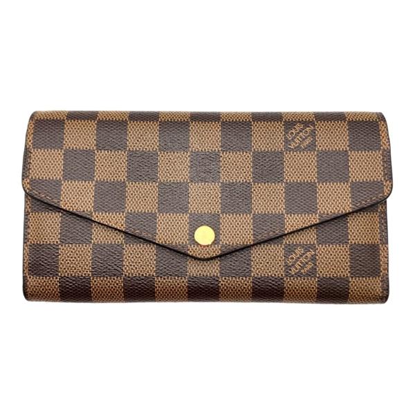 ルイヴィトン 二つ折り長財布 ポルトフォイユサラ ダミエ ローズバレリーヌ N60114 LOUIS VUITTON（ルイ・ヴィトン） 2つ折り長財布 ポルトフォイユ・サラ