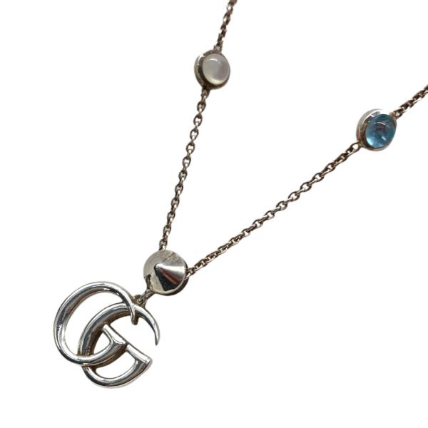 GUCCI ダブルGロゴ クリスタル＆マザーオブパール ネックレス フラワー GUCCI グッチ ネックレス ダブルG マザーオブパール 527399