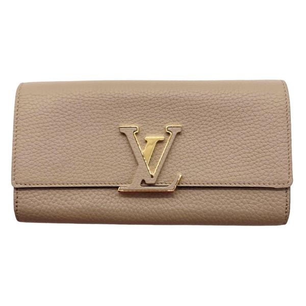 ✨最高級美品✨ルイヴィトン ポルトフォイユカプシーヌ ノワールガレベージュ長財布 LOUIS VUITTON ルイヴィトン財布 新作 レディース 二つ折り 正規