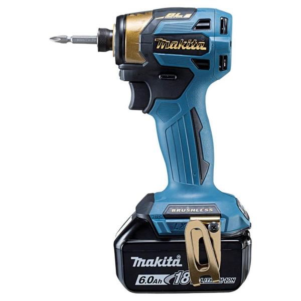 マキタ インパクトドライバ 20周年 充電式 プレミアムブルー 18V 6Ah バッテリ2本・充電器・ケース付 純正 TD173DGXPB ｍakita TD173D LXT20周年記念カラー