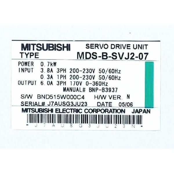 三菱電機 MDS-B-PJEX Servo Amplifier 動作保証 三菱電機 MDS-B-PJEX Servo Amplifier 動作保証 - メルカリ