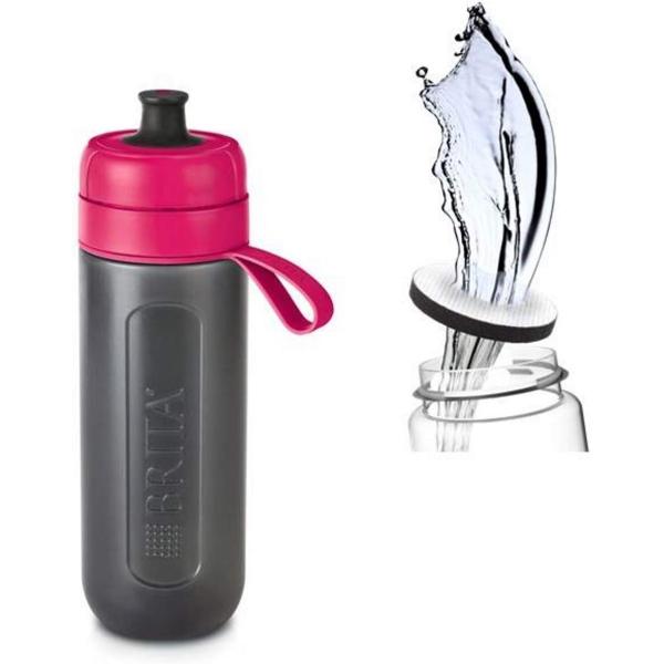 ブリタ 水筒 直飲み 600ml 携帯用 浄水器 ボトル カートリッジ 1個付き フィル&ゴー アクティブ ピンク 【日本正規品】