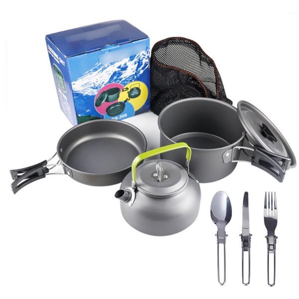 クッカー クッカーセット ソロキャンプ アルミ製 鍋 フライパン ケトル