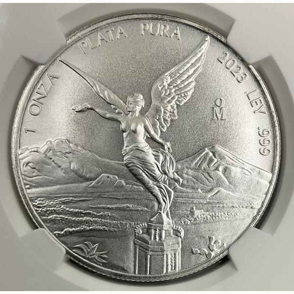 2023年 メキシコ リベルタード 1オンス 銀貨 勝利の女神ニーケ NGC社