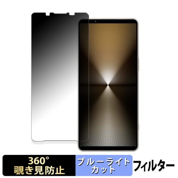 SONY Xperia 1 VI 向けの 360度 覗き見防止 フィルム ブルーライトカット 日本製