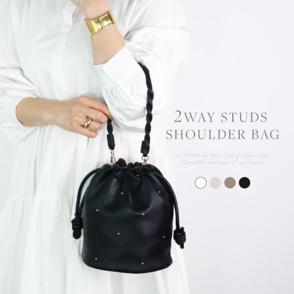 ショルダーバッグ レディース 小さめ小さめ ブラック 2way 軽量 バッグ ショルダー レザー ハンドバッグ 巾着ショルダー 巾着ショルダーバッグ 巾着 巾着バッグ