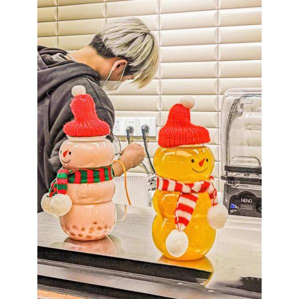 ドリンクボトル40個セット 500ml テイクアウト用 C&Jタピオカボトル くま柄 プラカップ イベント・学園祭のまとめ買いにも