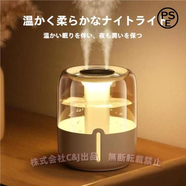 スチーム式 置き型加湿器 4L 加湿器 大容量 4L スチーム式 小型 スチーム加湿器 空気浄化 空焚き