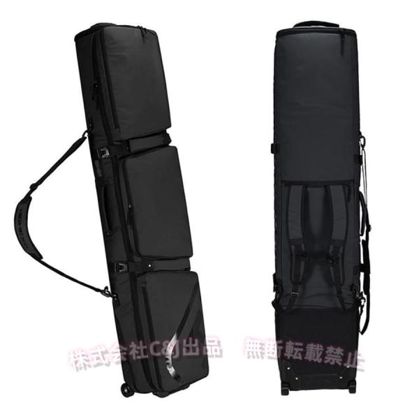 防水 スノボ バッグ リュック ケース スキーブーツ バッグ リュック可能) 耐低温コーナーホイール バックパック ウェア、板、ブーツ、アクセサリーなど収納可 15