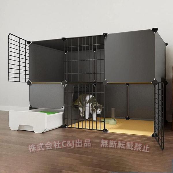 2022 猫ケージ トイレ付 大型 キャットケージ ペット 猫ベビー ケージ屋内猫ベビーサークル 猫犬小屋金属ワイヤー犬小屋 頑丈 檻 ねこ ネコケージ 猫ハウス 2段