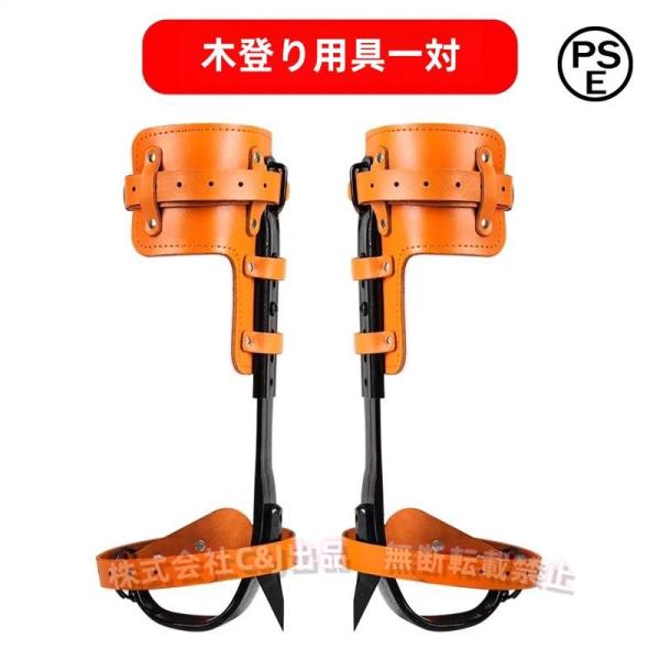 木登り器 木登り道具 2本爪 昇柱器 直立木登りツール 滑り止め 配電線