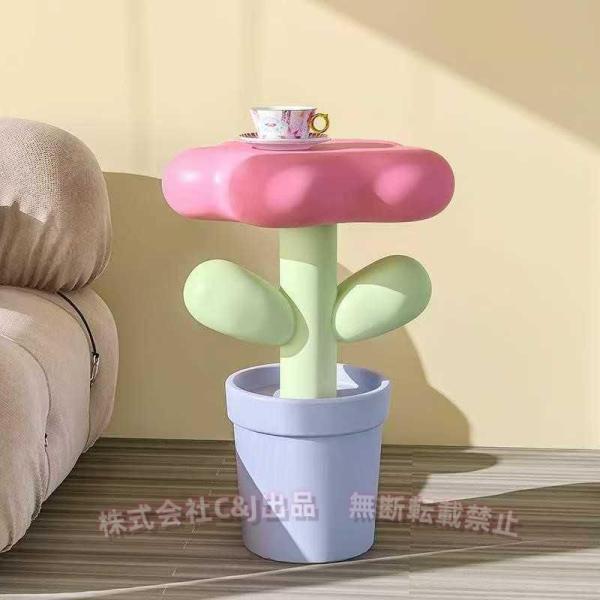 クリエイティブチューリップコーヒーエンドテーブル花の形の装飾錦小さなカクテルテーブルナイトスタンド装飾サイドテーブルリビングルームプレイルームバルコニ クリエイティブチューリップコーヒーエンドテーブル花の形の装飾小さな