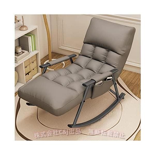 デザインコンセプト： ロッキングチェアー 1人掛け，家でも詩や距離を持てます。忙しくて疲れた現代の都会生活では、家でのんびりと静かな場所を作る必要があります。色も豊富で、ロッキングチェアもあり、時間ものんびり。頑丈で錆びない金属フレーム：フ...