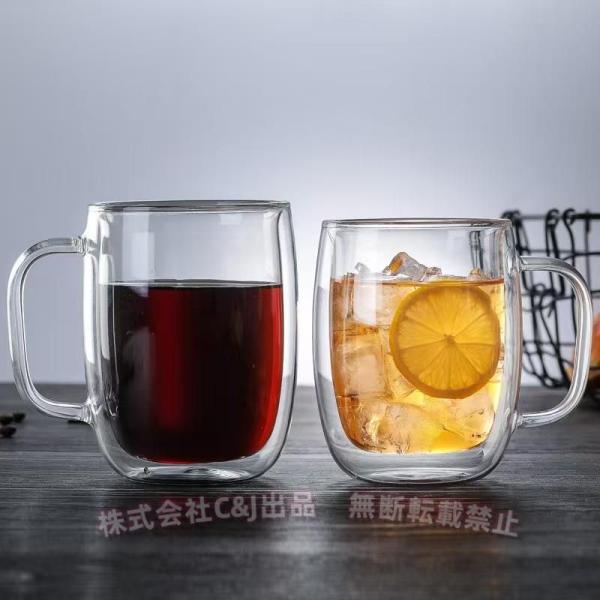 【耐熱ガラス】普通のガラスよりもっと軽薄で、安全なボロシリケイトガラスを採用。耐熱温度は-20℃?150℃で温度差にも優れており【ダブルウォールグラス】二重構造の耐熱ガラス製なので、高い耐熱性と安定性が特徴です。ホットコーヒーを注いでも表面...