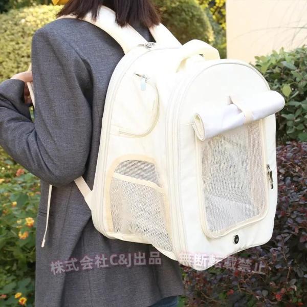 【折りたたみ】ドーム展開時はフルメッシュ仕様なので通気性が抜群！中のペットも外の景色を楽しめて解放感を味わえます。片側・両側と使い分けができる！ペットとのお出かけに快適なキャリーリュックバッグ。車や電車、飛行機、バスなどの移動時や通院時、災...