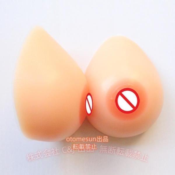 リアルシリコンおっぱいDカップ 約500g×2バストアップ人工乳房おっぱいバストアップ豊胸摘出手術シリコン製バストバスト補正男の娘 C&J 省スペース 便利