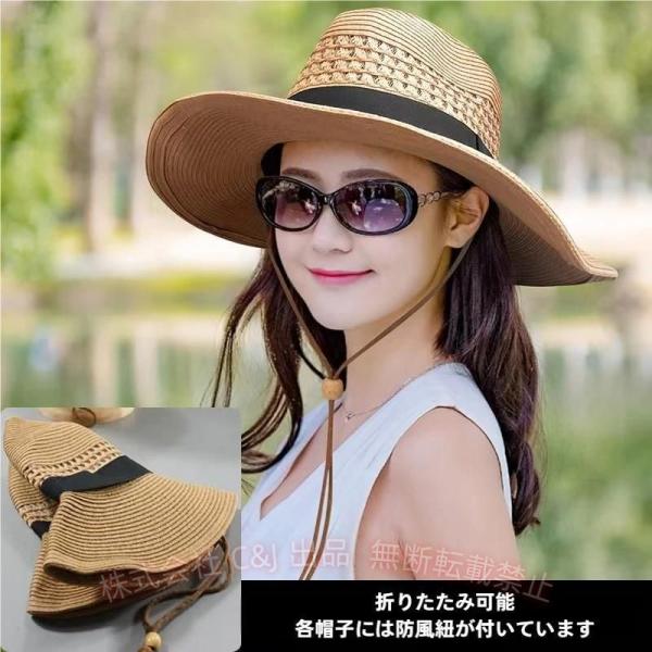 麦わら帽子 折りたたみ 夏 つば広 日除け 中折れ 大きいサイズ メンズ キッズ C&J UVカット ストローハット 大人 子供 男の子 紫外線対策 日よけ帽 通勤