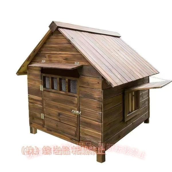 北欧 犬小屋 屋外用 大型犬 木製 ドア付きの大型屋外 犬舎 中型犬 小型犬 猫ハウス C&J ペット犬の小屋 全天候型 組立式 快適 安心 お手入れ簡単 室内用
