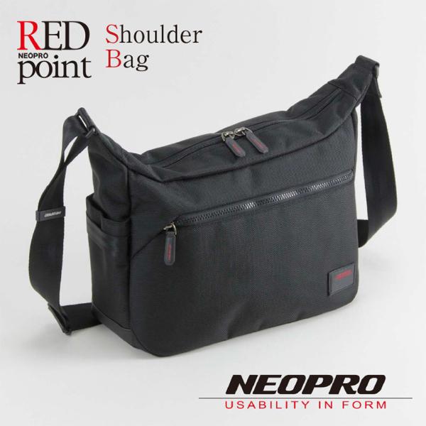 ショルダーバッグ メンズ メンズショルダーバッグ NEO PRO レッドポイント ブラック