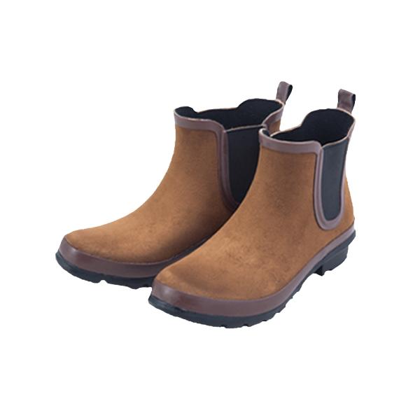 晴雨兼用天然ゴムのレインシューズスウェードl 歩きやすい 女性用 サイドゴア つまづきにくい やわらかい レディース 防水 ついに入荷 レインブーツ 通勤 梅雨