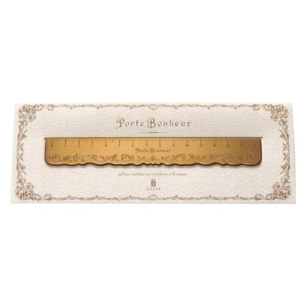 クロバー Porte Bonheur ポルトボヌール すずらん真鍮定規 15cm 79 597 文具 文房具 おしゃれ アンティーク 賜物 かわいい 裁縫