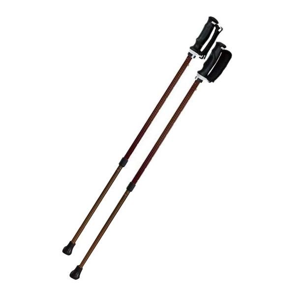 Sinano シナノ ウォーキングポール もっと安心2本杖 シェブロン トレッキングポール 杖 ゴムキャップ 在庫一掃売り切りセール カーボン セット